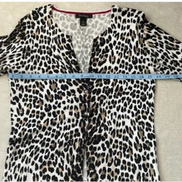 Leopard Print Button-Front Cardigan - Picture 6 of 12